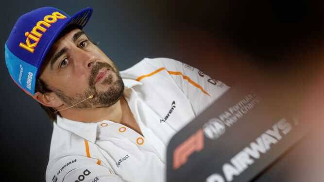 Fernando Alonso, en rueda de prensa.