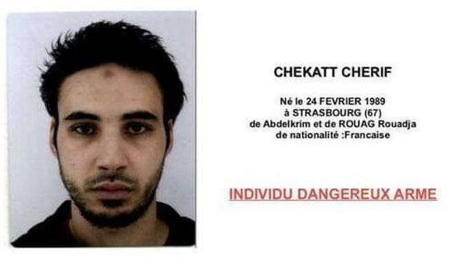 Chekatt Cherif, terrorista buscado por el ataque en Estrasburgo.