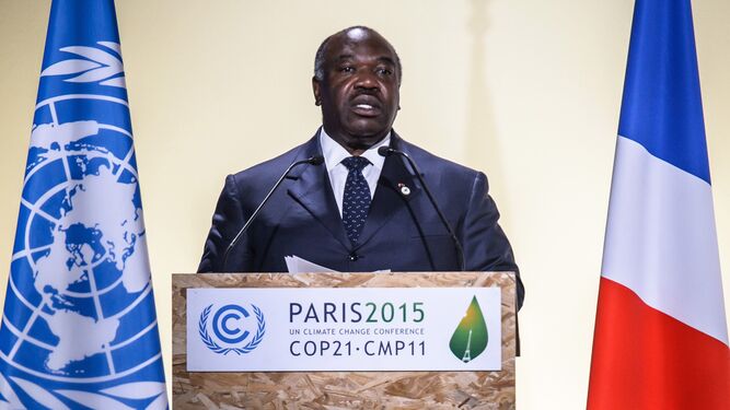 El presidente de Gabón, Ali Bongo Ondimba, en una comparecencia en una cumbre del Clima.