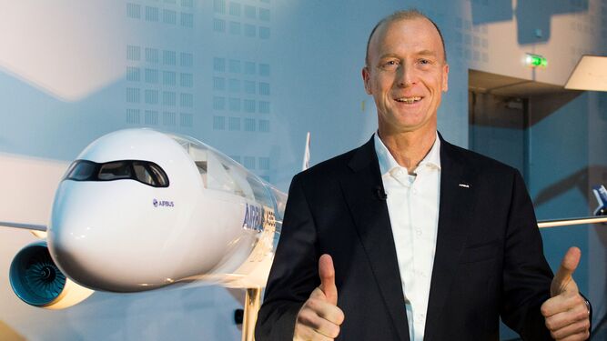 El presidente de Airbus , Tom Enders, durante la presentación de resultados de la compañía.