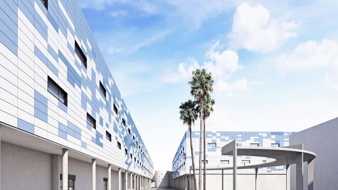 Vista virtual de los edificios del futuro Centro de Internamiento de Extranjeros de Algeciras