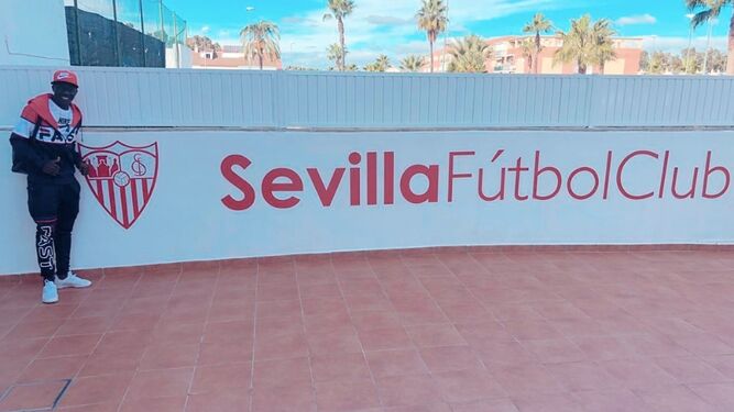 Moha, en las instalaciones del Sevilla FC.