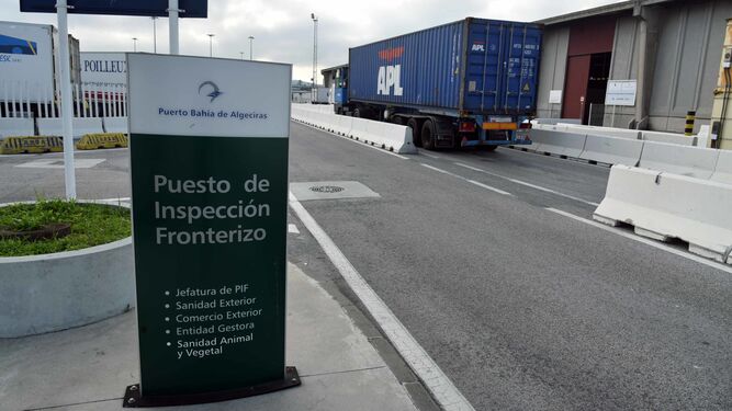 Un camión accede al PIF de Algeciras.