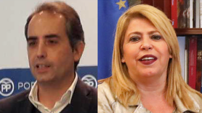Antonio Saldaña (PP) y Mamen Sánchez (PSOE)