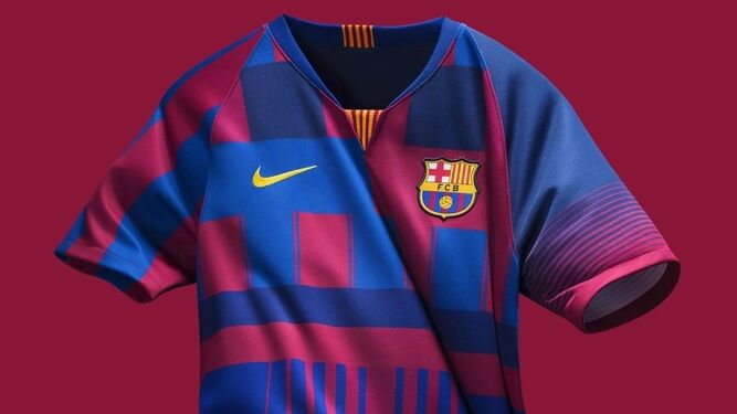 Uno de los diseños de Nike para la equipación del Barcelona.