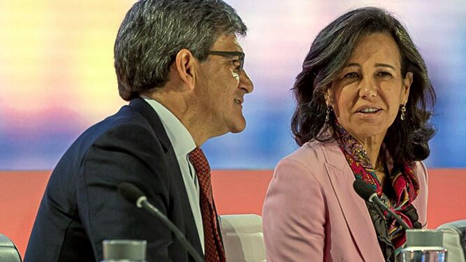 José Antonio Álvarez, consejero delegado, y Ana Botín, presidenta del Santander