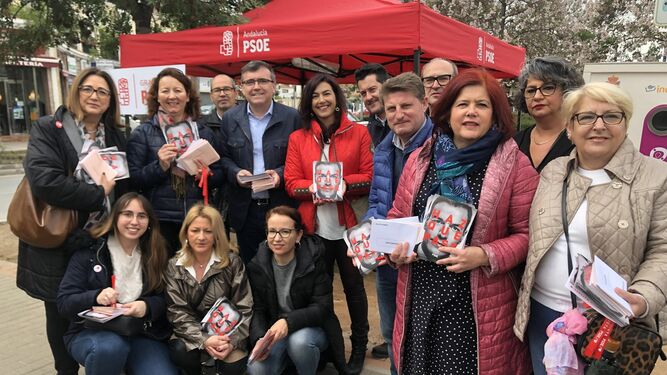 Montilla, Rienda y Zubeldia participaron en un acto de campaña del PSOE.