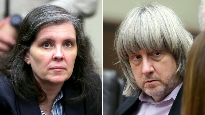 Louise y David Turpin, condenados por retener y torturar a sus 13 hijos en Los Ángeles.