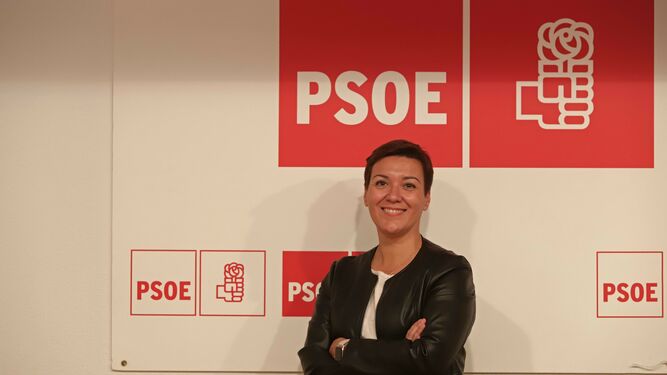 Gemma Araujo, en la sede del PSOE de Algeciras