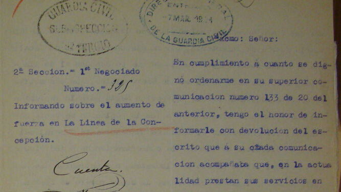 Informe del coronel de la Guardia Civil Rafael Bernal Pastor (1924).