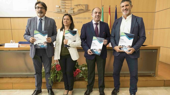 Presentación del estudio sobre el trabajo por cuenta propia en Andalucía, elaborado por la Confederación de Empresarios de Andalucía.