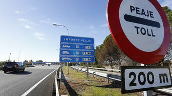 Zona de peaje la autopista Sevilla-Cádiz