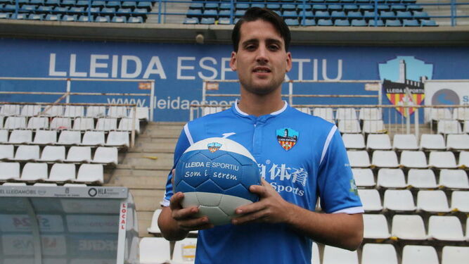 Ortuño, en su presentación como jugador del Lleida
