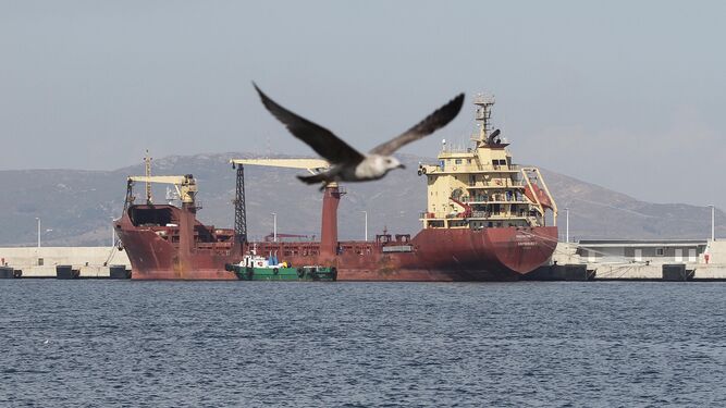 El buque 'Prosperity', atracado en el dique norte del Puerto de Algeciras