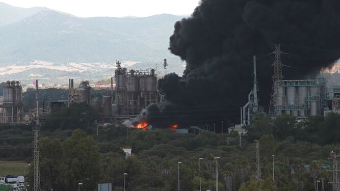 El incendio en la factoría de Indorama, el pasado 25 de junio.