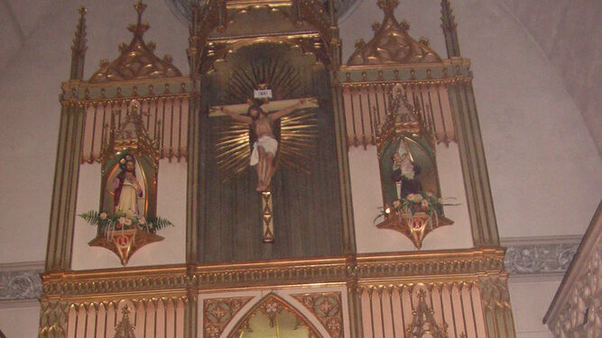 El retablo de la capilla del asilo de San José.