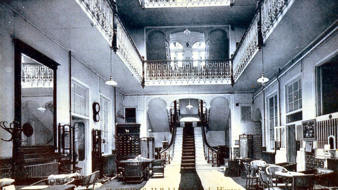 Interior de Hotel Anglo-Hispano, escenario de la historia de Lady Maclean.