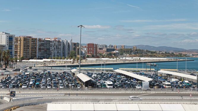 Las parcelas de preembarque del Puerto de Algeciras, el pasado sábado