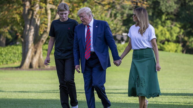 Donald J. Trump, Melania y su hijo Barron