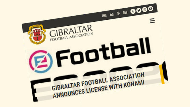Anuncio en la página oficial de la Asociación de Fútbol Gibraltar