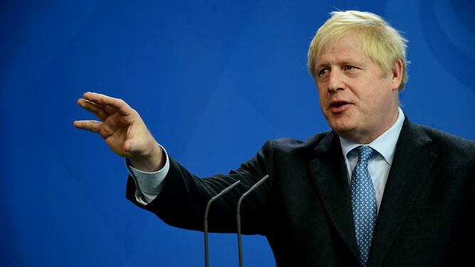 El primer ministro inglés, Boris Johnson, durante una reciente comparecencia en Berlin,