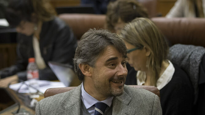 Juan Moreno Yagüe, en el Parlamento de Andalucía.