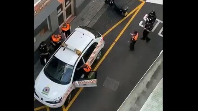 Incidente con un coche de Protección Civil en Gibraltar
