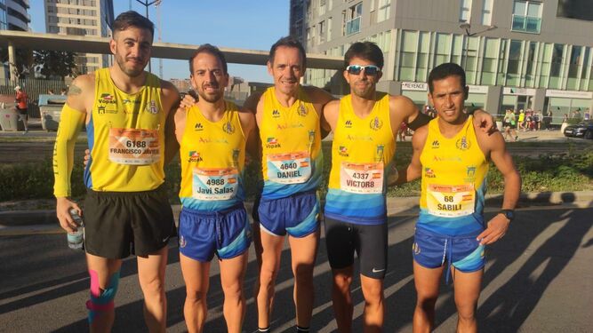 Los cinco representantes del Bahía en la Media Maratón de Valencia