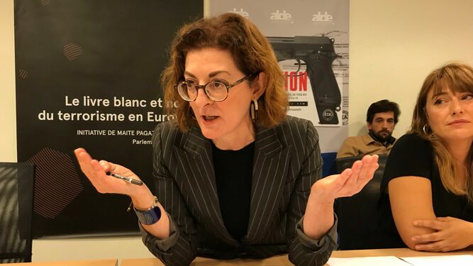 Maite Pagazaurtundúa, en la Comisión de Libertades Civiles del Parlamento Europeo, en septiembre pasado.