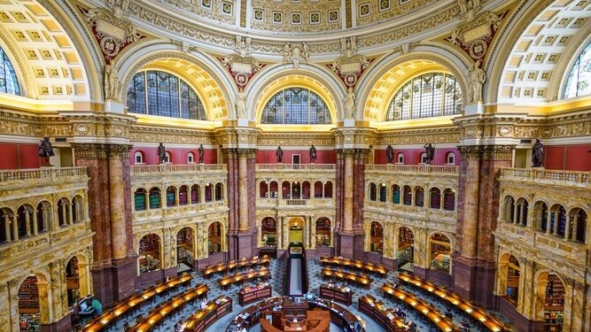 Biblioteca del Congreso de los Estados Unidos, para la que E. Millicent Sowerby catalogó los libros de Jefferson.
