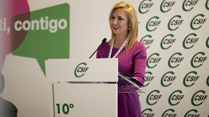 La nueva presidenta de CSIF Granada, Victoria Eugenia Pineda