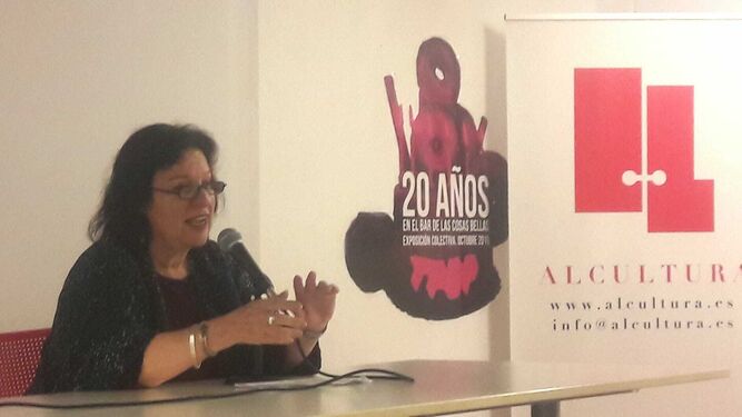 La flamencóloga Estela Zatania en la sede de Alcultura, en Algeciras.