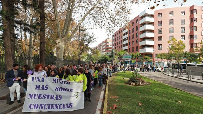 La marcha del 25 de noviembre, Día contra la violencia machista, en Algeciras.