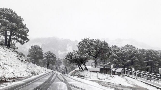 Nieve en Grazalema en una imagen de archivo.