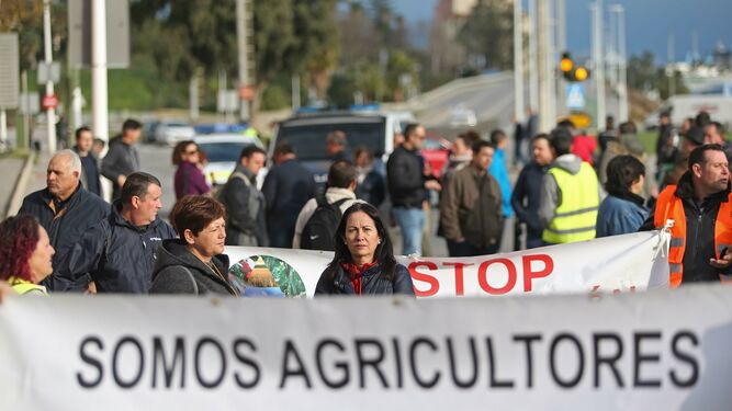 Fotos de las protestas de los agricultores en Algeciras