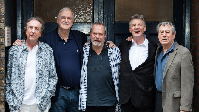 Eric Idle, John Cleese, Terry Gilliam, Michael Palin y Terry Jones, en 2014.