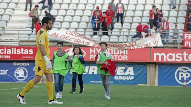 Jesús Romero, tras un partido con el Algeciras