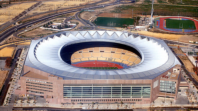 El Estadio de la Cartuja en una imagen aérea.