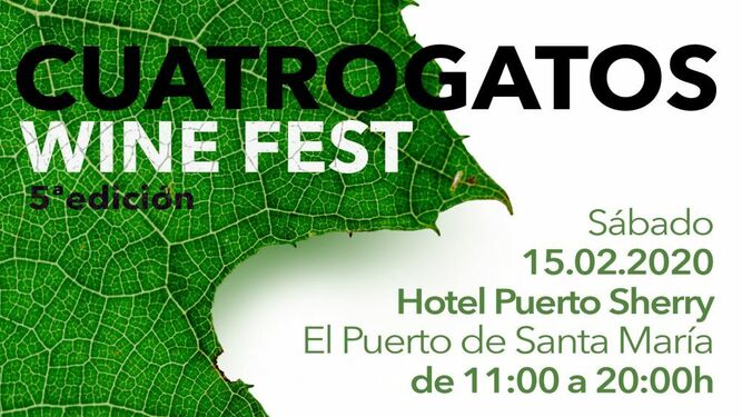 El festival Cuatrogatos Wine Fest  se celebra el sábado en Puerto Sherry