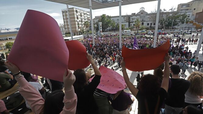 Manifestación por el Día de la Mujer en Algeciras, en 2019.