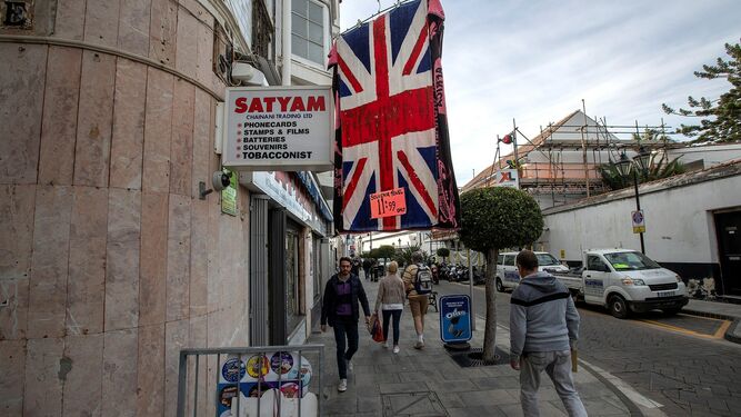 Una calle de Gibraltar.