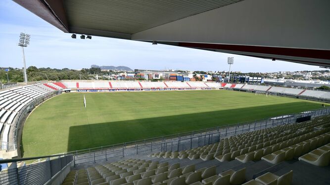 El estadio Nuevo Mirador, vacío.
