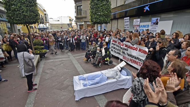 La manifestación por la sanidad pública en Algeciras que se celebró en febrero