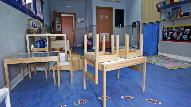 Las aulas de las escuelas infantiles también se quedaron sin alumnos a mediados de marzo.