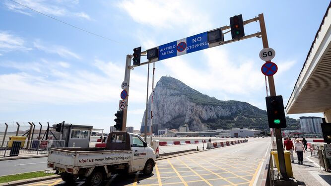 La pista del aeropuerto de Gibraltar.