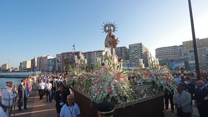 La procesión de la Virgen del Carmen, el año pasado.
