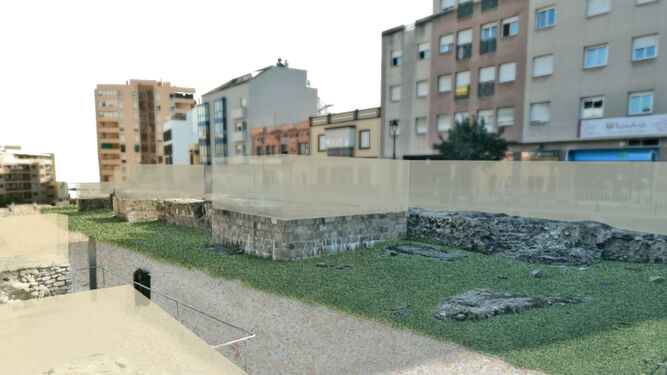 Una recreación del proyecto para rehabilitar las murallas medievales.
