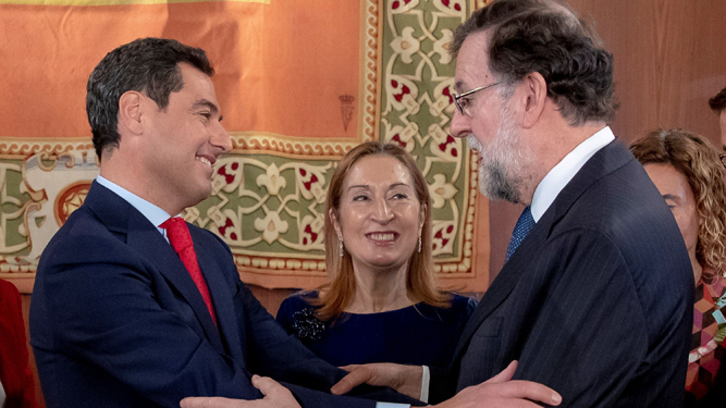 Mariano Rajoy, en la toma de posesión de Juanma Moreno como presidente de la Junta.