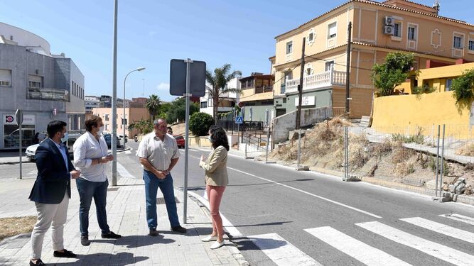 Las obras en la prolongación de la avenida Virgen del Carmen, en Algeciras.