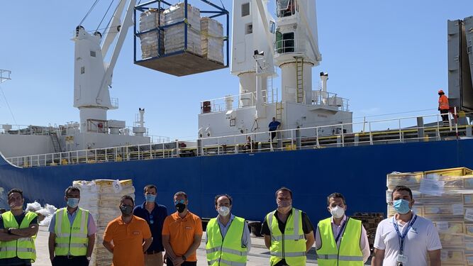 Responsables de las compañías implicadas en la operación y del Puerto de Algeciras.